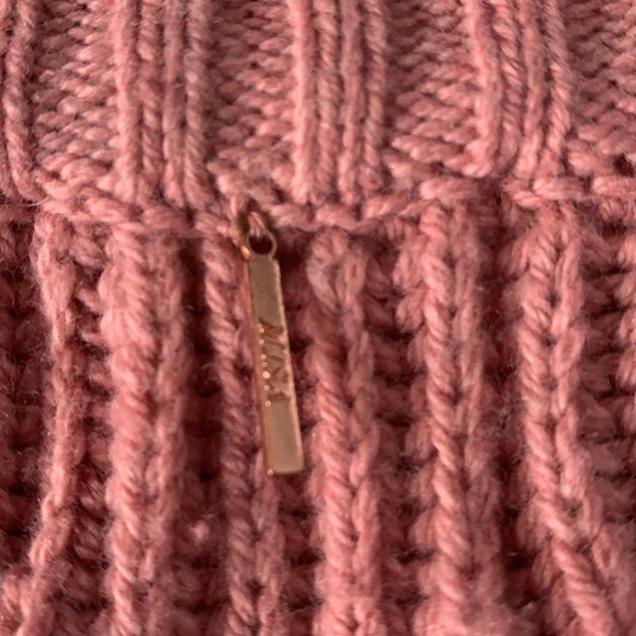 Misa Los Angles Pink Oversized Cableknit Crewneck Sweater M - Picture 8 of 12